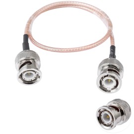 Vecys BNC Male to BNC Male Cable 50 Ohm RG316 RF Coaxial Pigtail Jumper Cable 20 Inches / 50 cm for RF Antennas, Amateur Radio, Handheld Radio