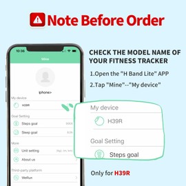 DIGEEHOT Kids Fitness Smart Watch Strap, Replacement Watch Straps for H39R (Pink)