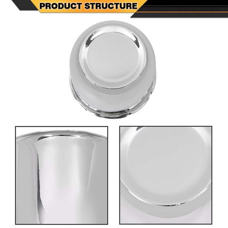 CNNELL 4Pcs Chrome Wheel Center Caps Fit 3 1/4", 3.25"
