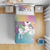 DJDEA Unicorn Cot Bed Duvet Cover Set 120x150cm, Toddler Bedding