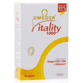 OMEGOR Vitality 1000 - NEU mit 85% Omega-3 TG! Zertifiziert 5* IFOS ab 2006 | EPA 500mg und DHA 250mg pro Perle. | Min. Konstruktion 90% Trigliceride und Molekularentfernung 60cps