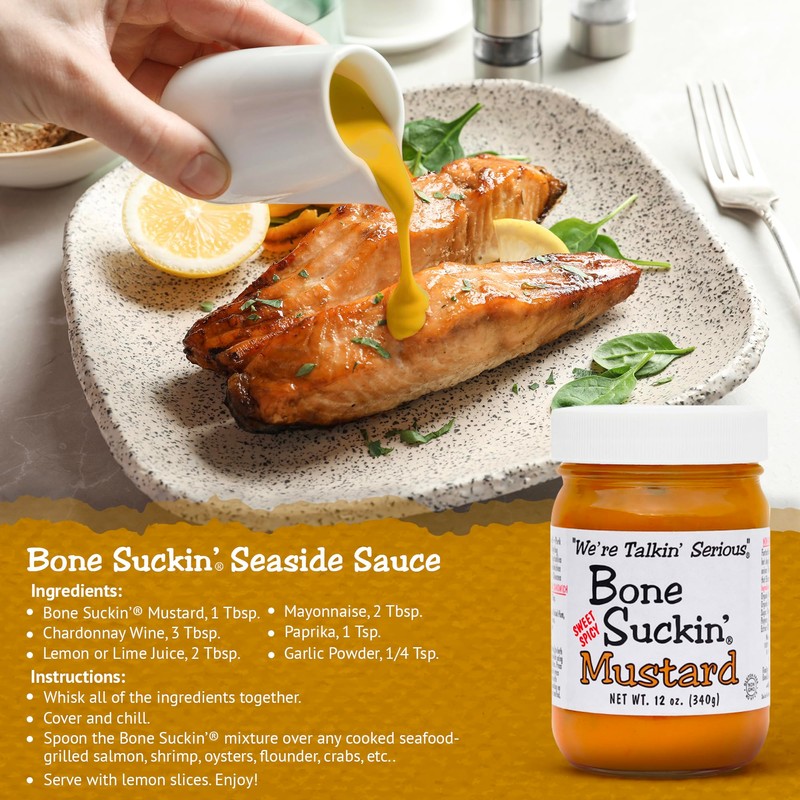 Bone Suckin' Sauce Mustard, Non GMO, Gluten and Fat Free,