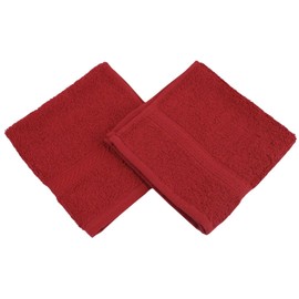 Westward Ho! 2 Pack Face Towels - Super Soft 100% Combed Cotton, 390 GSM, Highly Absorbent & Gentle on Skin, 30cm x 30cm, (Burgandy)