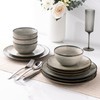 GBHOME Ceramic Dinnerware Sets for 4, 12 Pieces Stoneware Plates