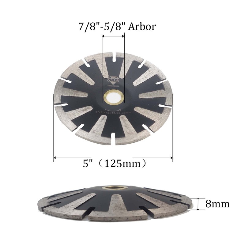 MOSTARTOOLS Contour Blade 5 Inch Concave Curved Diamond Blade T-Segmented