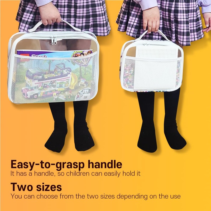 holay 4 Packs PVC Zippered Blocks Set, Toy, Clay, Board