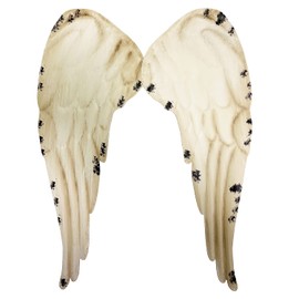 YUMBOR Rustic Metal Angel Wings Wall Decor Hanging Angel Wings Wall Sculpture Indoor Outdoor Decorations