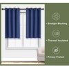 PI Blackout Bedroom Curtains,Thermal Insulated Ring Top Window Treatment,Room Darkening