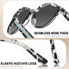 CARFIA Acetate Black White Cat Eye Sunglasses for Women Polarized