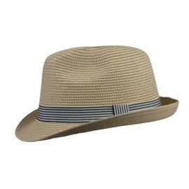Black Jungle Peron Straw Hat Summer Hat Beach Hat Leisure Hat Nature Trilby, natural
