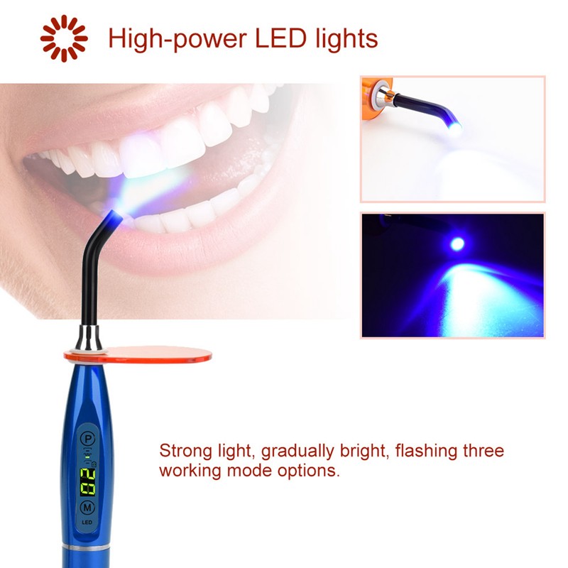 Rechargeable Wireless Dental Curing LED Light Lamp Blue