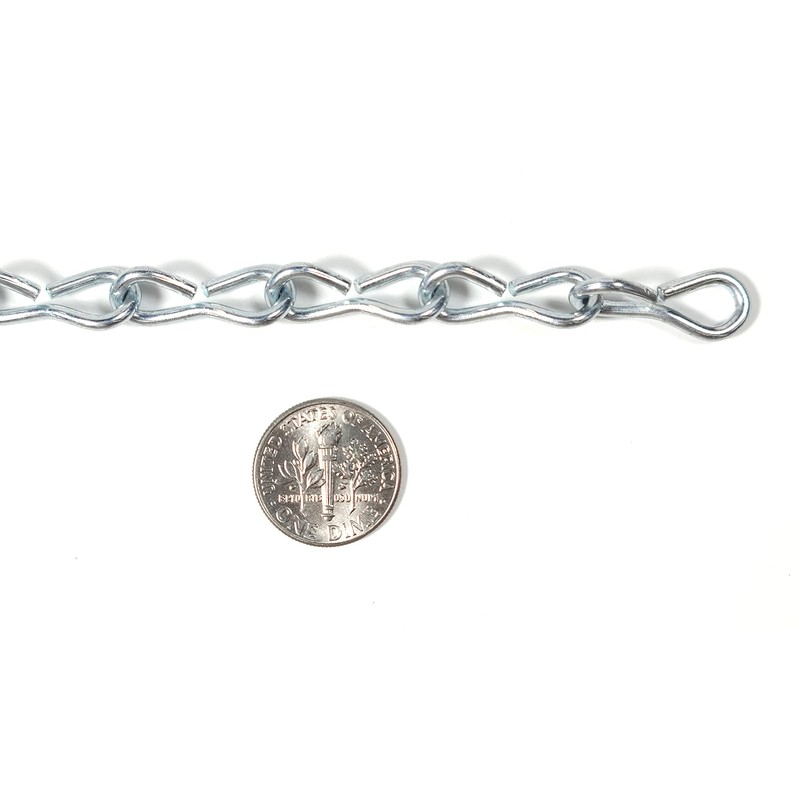 #14 x 15-FT Zinc-Plated Steel Jack Chain – Weldless Twist