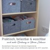 High-Quality Felt Storage Box in Mottled Grey/Green, Washable, 30 x