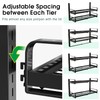 19"- 30" Expandable Hanging Pot Rack, 2 Tier Heavy Duty