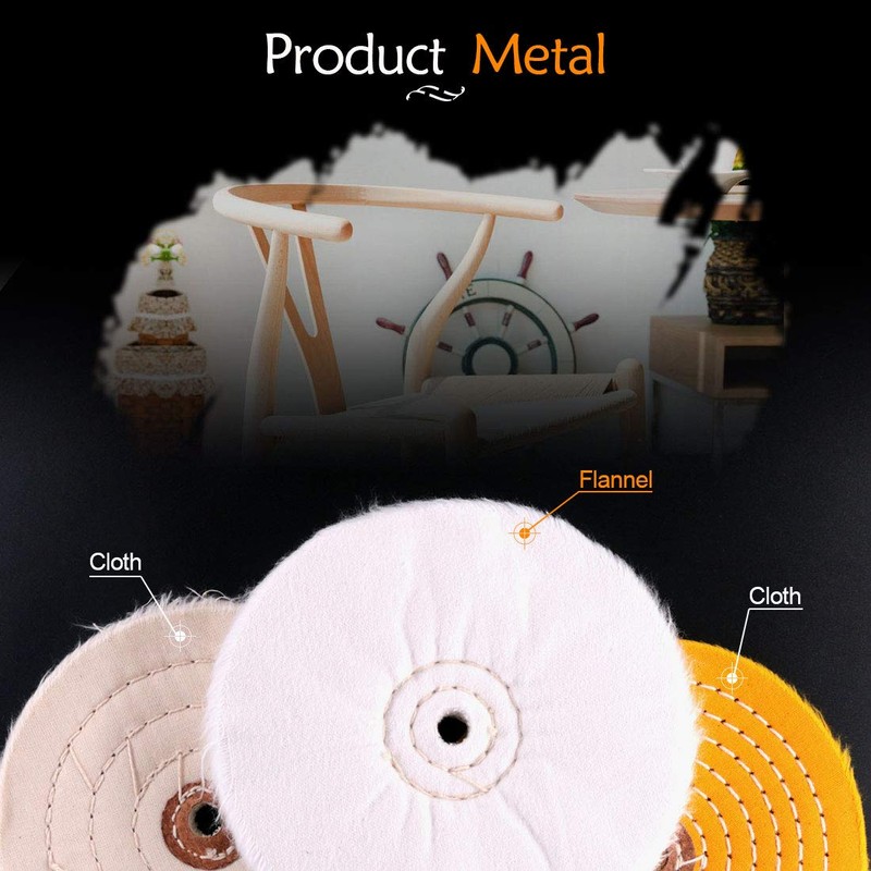 Rustark 6 Inch Buffer and Polishing 6 Pack Kit 3