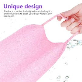 FOMIYES 4 Piezas Toallas Exfoliantes para Ducha Paños para Lavado de Espalda y Cuerpo Elástica para Cuidado de Baño Familiar