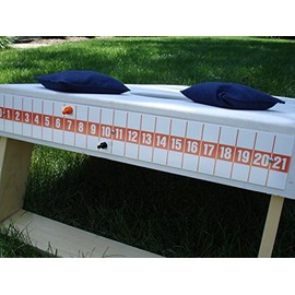 Midwest-Masterpiece Cornhole Bag Toss Game Magnetic Scoreboard Orange on White