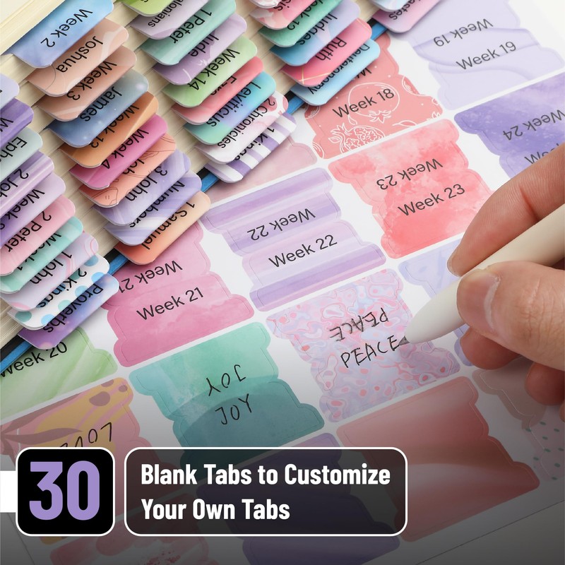 Mr. Pen- Bible Tabs, 120 pcs, Dreamy Tapestry, Laminated Bible