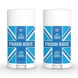 Fresh Kidz Deodorant Stick for Kids and Teens - Baking Soda and Aluminum-free 24 Hour Protection for Sensitive Skin - Boys "Blue", 2.65 oz / 75 g (2 Pack)