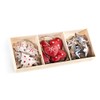 Logbuch-Verlag 18 Christmas Tree Pendants Metal Red White Silver 5