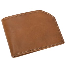Tony Perotti Italian Leather Slim Front Pocket Bifold Edge Wallet, Honey Bi-Fold Wallet, Honey