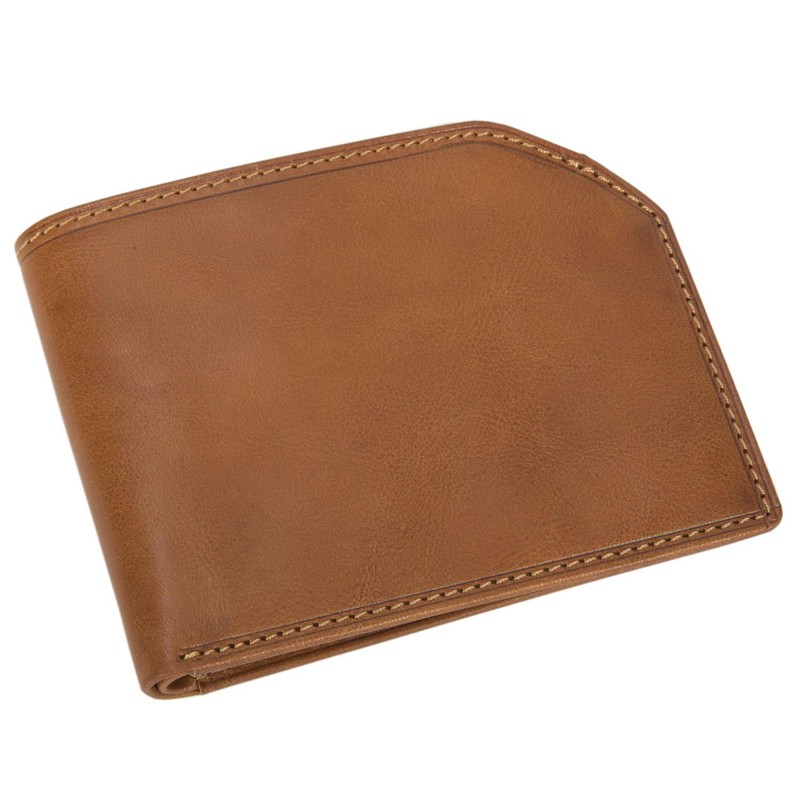 Tony Perotti Italian Leather Slim Front Pocket Bifold Edge Wallet,