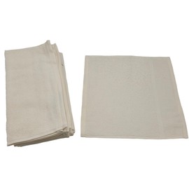 Pack of 10 Wash Cloths 100% Cotton 30 x 30 cm Set Plain Pack of 10 Terry Towels (Cream)