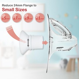 Nenesupply 19mm Flange Insert Compatible with Elvie Stride Flange Pump Parts Momcozy Medela Flange Spectra Willow Reduce 24mm to 19mm Use as Elvie Inserts Medela Insert Momcozy Insert