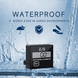 Chainsaw Tachometer-Digital Tachometer Tach Gauge Small Engine Tachometer Digital Display Pulse Speedometer for Jet Engine Chain Saw Cropper Generator Lawn Mower RV ATV Dirt (W1)