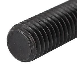 uxcell M10x75mm Grade 8.8 Fully Thread External Hex Cap Screw Fastener Bolt Black 5pcs