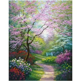 Diamond Painting Kits for Adults, Landscape 5D DIY Diamond Art Kits Full Drill Diamond Dots for Gift Wall Decor and Relaxation Gem Arts 12x16 inch - Color: 084us
