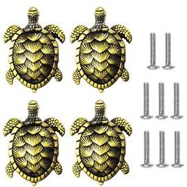 Powerful 4 Pcs Bronze Turtle Drawer Knob Cabinet Handles Door Knobs Cabinet Knobs with 8 Screws (4 Pcs Turtle)