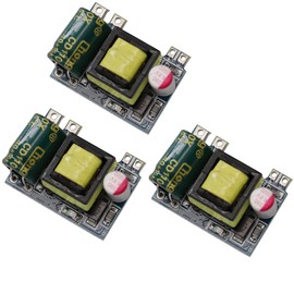 Heevhas AC DC Switch Buck Module AC 220V to DC 5V Isolated Switching Power Supply Converter Board Insulated Regulated Power Module (Pack of 3)