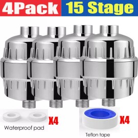 Home-part 4X15 Stage Shower Head Filter Purifier W/Replaceable Filter Cartridge Hard Water