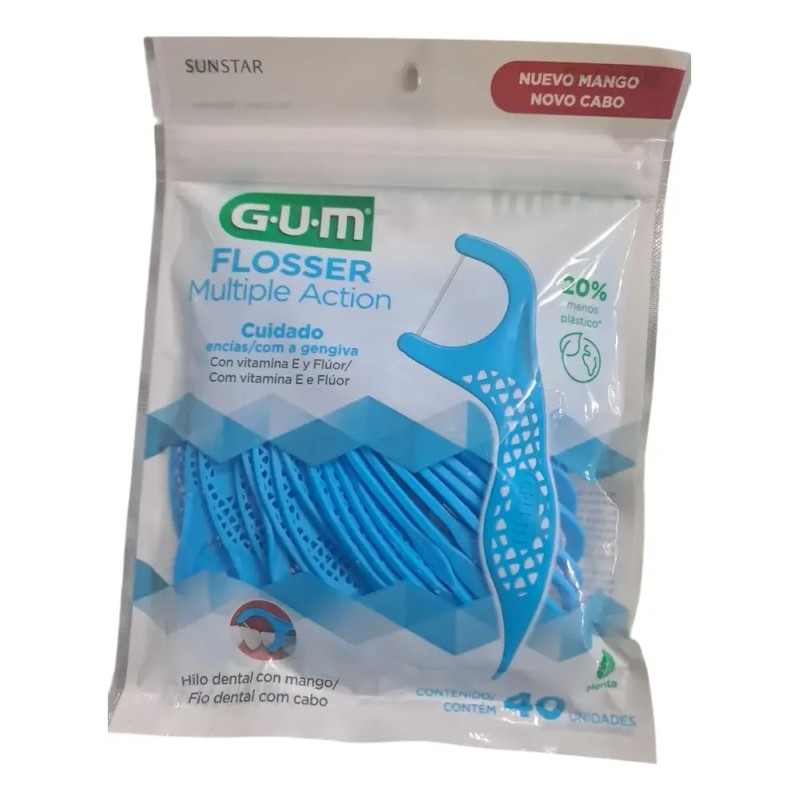 Hilo Dental Flosser Acción Múltiple Con 40 Gum