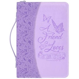 Bible Cover: Lavender Friend Loves (L)