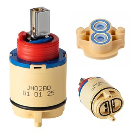 OP-340009 Pressure Balance Ceramic Cartridge and Check Valve, Shower Cartridge Replacement Compatible with Olympia Tub/Shower Valves