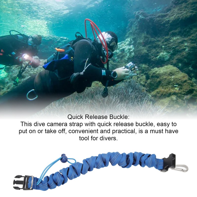 Diving Camera Lanyard Stainless Steel Spring Coiled Lanyard Diving Coil