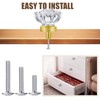 SHINY HANDLES Crystal Drawer Knobs Vintage 4 Pack, Glass Knobs