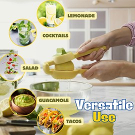 Cozioz Handheld Lemon Juicer - Manual Citrus Press for Lemon, Lime & Oranges (Easy-Squeeze Design)