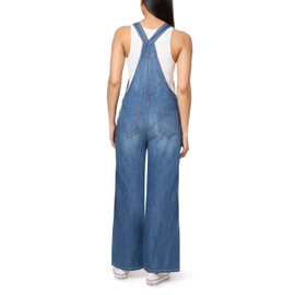 WallFlower Women’s Denim Overalls in Petite, Midsize, Plus Size, Juniors Jeans - Selma Skater, Medium