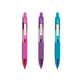 Zebra Bolígrafo Retráctil Mini Z-Grip Punto Mediano (1.0 mm) Tinta De Baja Viscosidad Blíster 3 Piezas Colores Fashion.