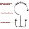 Mebix TRD Kit De 12 Ganchos para Cortinas de baño