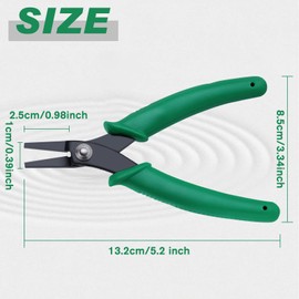 INJOYTEC Duck Bill Pliers Smooth Jaws Handmade Accessories Spring Loaded Mini Lightweight Precision Micro Beads Craft Wire Tools Hobby Tools