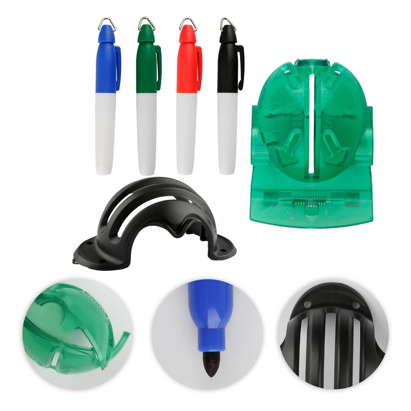 Luckious 6 PCS Golf Ball Marker Line Tool - Transparent