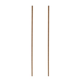 Rebower Fully Threaded Rod All Thread Brass Rod Bar Studs, [for Clamps and U-Bolts] - M2.5 x 250mm Male Threaded 0.5mm Pitch/Gold/2Pack