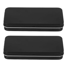 2 Pieces of Iron Storage Boxes with Lids, Portable Storage Boxes with Lids, Mini Portable Boxes, One-Piece Storage Boxes, Iron Chain Storage Boxes