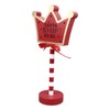 Christmas Stop Here Decor Metal Solid Wood LED Delicate Santa