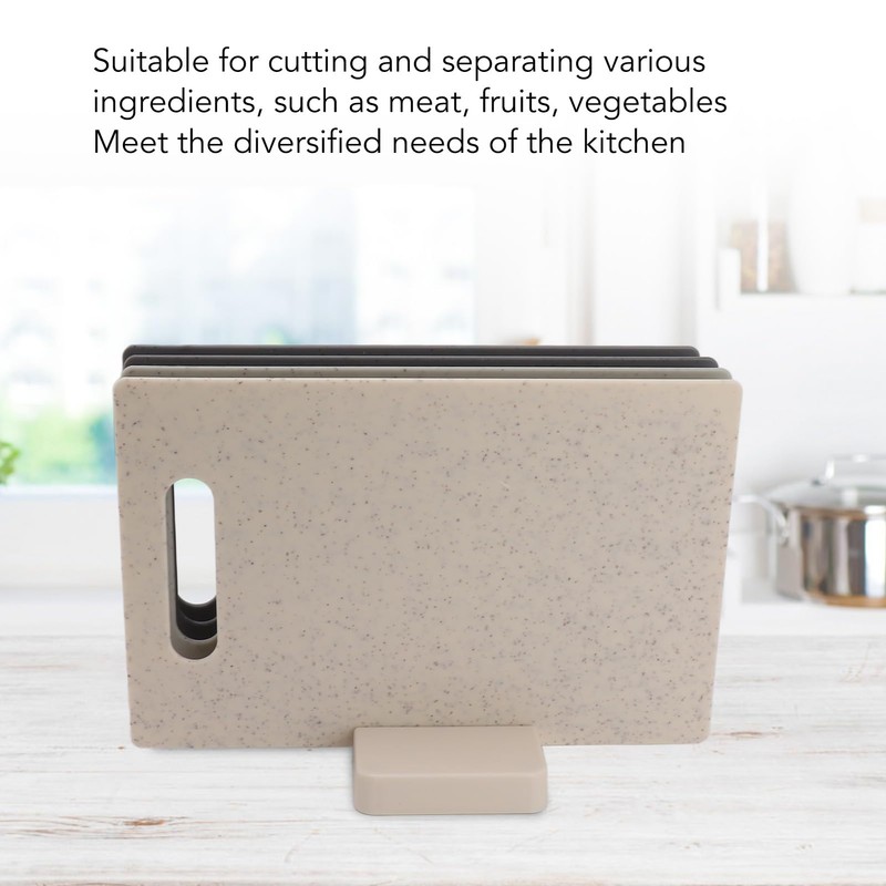 4pcs Chopping Board, Color Coded Cutting Board Set, Steel Slimline
