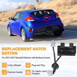 Veloster Trunk Button for 2012-2017 Hyundai Veloster Rear Hatch Lock Release Switch Trunk Latch Button Replace # 81260-2V010, 812602V010